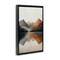 Terracotta Reflection Abstract Landscape Floating Frame Canvas Art